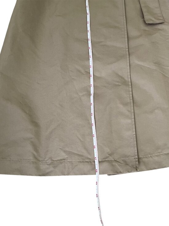 Zara Long Trench Coat Taupe Brown Size M Double Breasted Belted Sustainable NWT - Picture 10 of 11